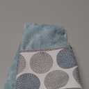 Avanti Linens - Fingertip Towel, Soft & Absorbent Cotton Towel (Dotted Circles Collection, Mineral)