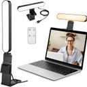 yAyusi Video Conference Light, LED Streaming Lighting for Laptop Computer Monitor, Desk Selfie Ring Light with Remote and Touch Control, PC Podcast Camera Webcam Light for Video Calls/Zoom Meetings