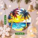 Christmas Ornaments: Christmas Tree Decorations, Beach Sunset Holiday Decor, Stocking Stuffers, Gift Ideas, Xmas Gift, Summer Vibes Gifts & Gifts for Beach Lover