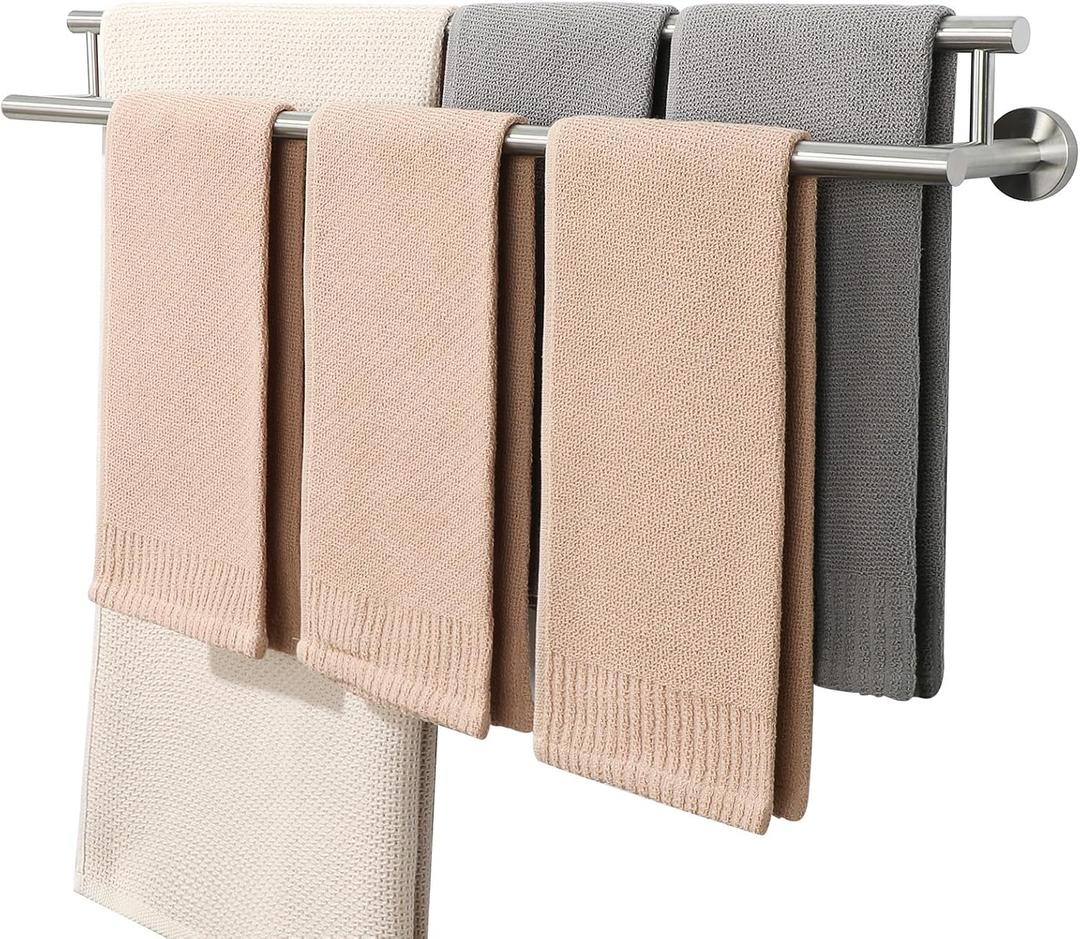 Alise Double Towel Bar Brushed Nickel,32" Towel Racks for Bathroom Wall Mounted,Bathroom Towel Rack SUS304 Stainless Steel Bathroom Towel Holder Quick Drying Hand Towel Holder Towel Bar for Walls
