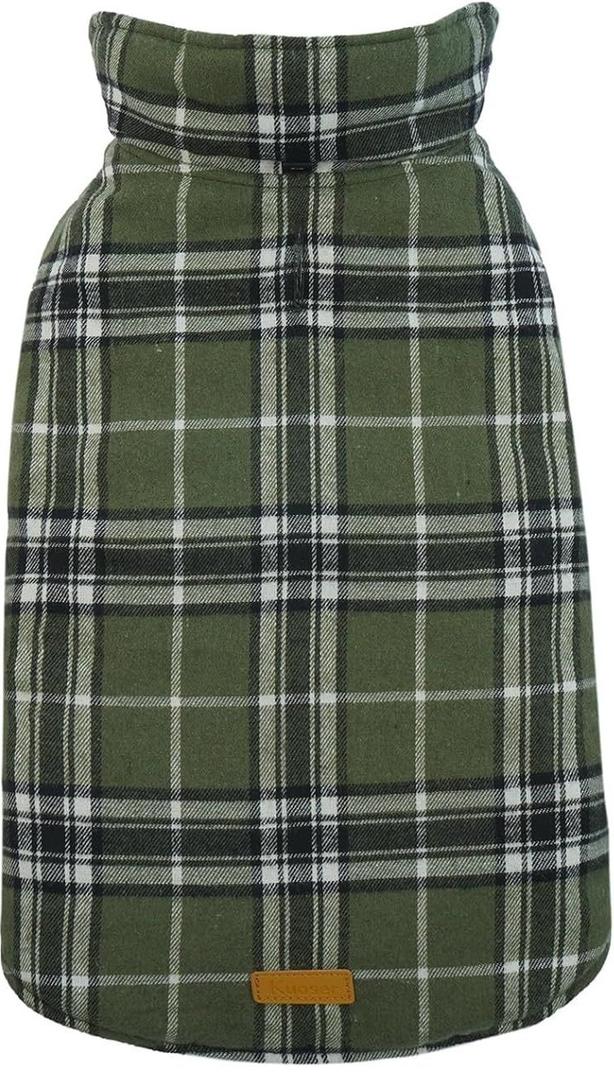 Kuoser Waterproof Dog Coat, Reversible Dog Jacket for Large Dogs, Adjustable Durable Doggie Winter Coat for Groowing Puppies Warm Puppy Cold Weather Apparel, Green L (Large (Pack of 1))