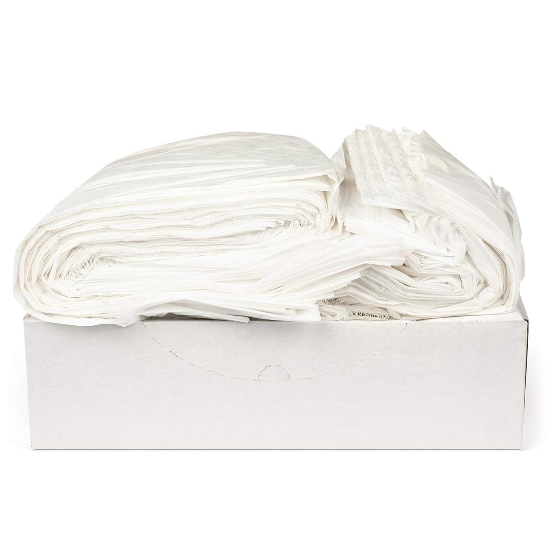 Aluf Plastics W36 20-30 Gallon White Trash Bags (Huge Pack of 200) 0.7 MIL - Garbage Bags for Commercial, Business, and Residential Spaces