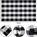 Black and White Outdoor Rug 3'x5'Buffalo Plaid Checkered Front Porch Rug Machine Washable Farmhouse Front Door Mat Outdoor for Front Hello Welcome Mat,Bedroom,Entryway,Patio