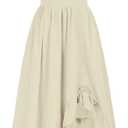 Scarlet Darkness Renaissance Dress Women Cottagecore Corset Dress Ruffle Maxi Dress with Pockets, Size 2XL