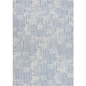 Modern Abstract Hand-Tufted Wool Area Rug - Thick, Durable Carpet for High Traffic Entryway, Living Room, Bedroom, and Dining Room Decor (Light Blue, 3' x 5')
