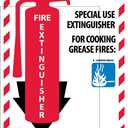 NMC FXPMSKP SPECIAL USE EXTINGUISHER Sign - 9 in. x 12 in. PS Vinyl Fire Extinguisher Safety Sign with Graphic