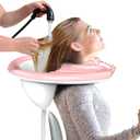 Portable Inflatable Shampoo Basin for Bedridden, Handicapped, Seniors - With Air Pump, Hair Washing Tray for Home, Hospitals, Salons