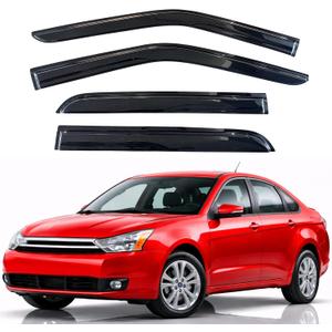 KPY Rain Guards Fit for 2008-2011 Ford Focus Sedan, Out-Channel Window Visors Vent Wind Deflectors 4PC, Car Accessories for 08-11 Focus Sedan (Excludes Hatchback)