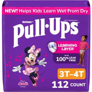 Pull-Ups Girls' Potty Training Pants, Size 3T-4T, 112 Count