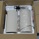 23.5 Beige Modern Ceramic Table Lamps Set of 2 for Living Room, Farmhouse Bedside Lamps with Upgraded White Linen Shade, Rustic Nightstand Lamps for Bedroom Home Office, Vintage End Table Dorm