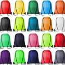 20Pcs Drawstring Backpacks Bulk String Bag Cinch Sack Pack Storage Knapsack Polyester Gift Bags Sports Drawstring Bags for Trip Gym Party Bags(20 Colors) (Multicolor)