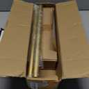 OLV 2 Pack Gold Industrial Curtain Rods for Windows 28 to 48 Inch(2.3 to 4 Feet), 1 Inch Diameter Blackout Wrap Around Adjustable Heavy Duty Window Drapery Rods, Indoor and Outdoor