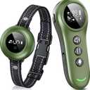 2-in-1 Dog Shock Collar & Dog Bark Collar - Smart Anti Barking Dog Training Collar with 5 Adjustable Sensitivity & 3300FT Remote for All Breeds IP67 Waterproof Rechargeable E-Collar (Green)