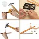Yoption 37 Pieces Leather Stamping Tool Set, 26 Letters Alphabet & 10 Numbers Stamps Steel Punch Tool 9mm + 1 Stamping Handle for Leather Craft