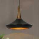 KSANA 9'' Pendant Lights Kitchen Island, 1-Light Black and Gold Brass Kitchen Pendant Lighting Over Island, 9 Inch Modern Metal Pendant Light Fixtures