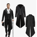 Steampunk Jacket Men Renaissance Tailcoat Medieval Costume Halloween Costumes for Mens XL