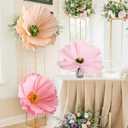 Thiccywoov 3 Pcs 15.7 Inch Giant Paper Flowers Artificial Large 3D Crepe Decoration for Birthday Party Bridal Wedding Baby Shower Valentine Big Decor Home Wall Garden Backdrop Photography Props(Pink)