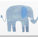 Stupell Industries Elephant Wildlife Animal Shape Canvas Wall Art, Design by Emily Kopcik 16x20"