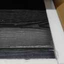 Giklux 6 PCS Wire Rack Covers for Pantry Wood Grain, 24'' W * 12'' D (Ready to Use) Faux Wood Shelf Covers for Wire Shelving, Rustic Closet Shelves Covering Toppers - Bathroom, Kitchen, Garage (Black)