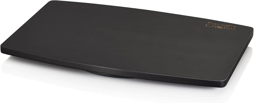 Prosumer's Choice Wooden TV Swivel Stand for LED/LCD TV, Monitors, Stereos, 21 inch Base Surface - Steel Ball Bearings - 360 Rotation - Black