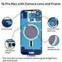16 Pro Max Back Glass Replacement for iPhone 16 Pro Max Rear Back Cover Glass Waterproof and Camera Lens+Professional Repair Tool Kit (Black Titanium)