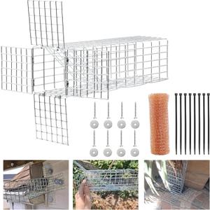 One Way Squirrel Door Excluder, Humane Squirrel Trap, 11  3  3 inch Rodents Excluder, Includes Full Installation Kit with Screws, Pressure Plate, Cable tie & Copper mesh, One Way Traps