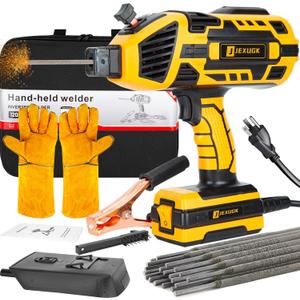 Portable Electric Welding Machine, 20-120A Upgraded 110V Handheld ARC Welding Machine with IGBT Inverter 6 Variable Current Adjustment, Welding Tool Set for 20 x 3/32"-1/8" Welding Rod Gift