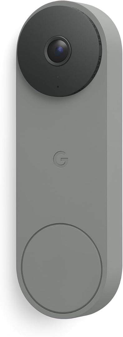 Google Nest Doorbell (Wired, 3rd Gen) - 2K Video and Gemini, Live View, Night Vision, 2-Way Audio - Works with Google Home - 2025 Model - Hazel