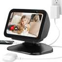 PlusAcc Stand for Show 5 (3rd Gen) - Adjustable Table Holder with 2 Charging Ports (USB-C & USB-A), Tilt Magnetic Base Station for Charge Cellphones and Earbuds, Non-Slip Base (Black)