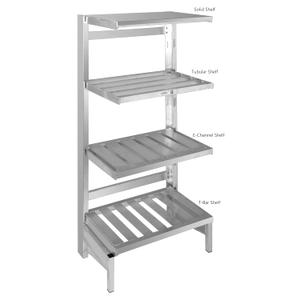 Channel BC2448 Cantilever Shelving, T-bar Shelf, Aluminum Construction, 900 lbs. Capacity, Rust-Proof, Freestanding, Ideal for Walk-in Coolers, Freezers and Dry Storage, 48" W x 24" D, 48" W X 24" D X 2.5" H
