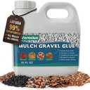 Mulch Gravel Glue for Landscaping (35 fl oz) - Fast-Drying Rock Pea Glue, Waterproof Gravel Binder, Clear Adhesive for Rocks, Mulch, Pebbles, Rubber Outdoor Landscaping, Non-Toxic and Pet-Friendly (EXP 01/28/28)