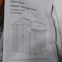 6x4 Ft Storage Shed with Floor, Permanent Steel Building with Lockable Doors & Air Vent for Backyard Garden Patio Lawn - Yellow