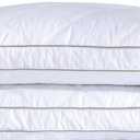 Goose Feathers and Down Pillow for Sleeping Hotel Collection Bed Pillows, Gusseted, Queen, Set of 2