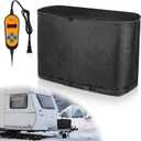 Dual 20LB Propane Tank Heater Blanket Thermostat Control (41-122F) and Timer Function, Waterproof & UV Resistant, Heated & Protection, Propane Tank Wamer for RV Camping (Black)