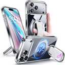 Shields Up for iPhone 17 Pro Max Case with Stand, 17 Pro Max Phone Case Clear with Ring Holder & Phone Grip [Compatible with MagSafe] Shockproof Protective Cover for iPhone 17 Pro Max 6.9 inch, Clear