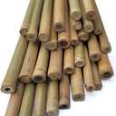LJAAJSUV 30 Pcs - 2ft Plant Stakes Natural Garden Bamboo Sticks for Indoor and Outdoor Plants, Plant Support Stakes for Tomatoes, Beans, Potted Plants.