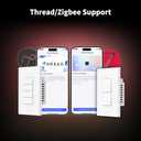 Aqara Smart Light Switch H2 (2-in-1 Neutral, 2 Buttons, 1 Channel), Thread/Zigbee Protocol, Wall Switch for Smart Home, Supports Apple Home, Google, Alexa, Matter Over Thread