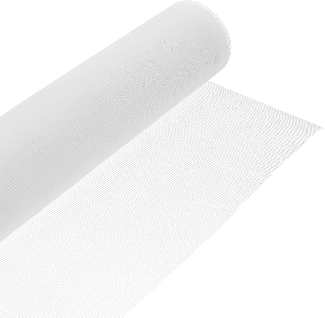 Stockroom Plus Window Screen Mesh Roll - 39 x 118 in, White Fiberglass - Heavy-Duty White Screen Mesh for Doors & Windows