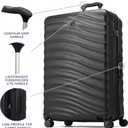 Travelpro Maxlite Air V2 Hardside Expandable Checked Luggage, 8 Spinner Wheels, Lightweight Hard Shell Suitcase, TSA lock, Black, Checked Large 28-Inch