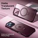 Magnetic Invisible Stand Designed for iPhone 16 Pro Max Case [Military Drop Protection] [Compatible with MagSafe] Shockproof Slim Translucent Matte Case for iPhone 16 Pro Max 6.9" Wine Red