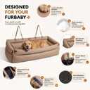 FUNNY FUZZY Leather Dog Car Seat for Large Size Dogs, Pet Booster Car Seats