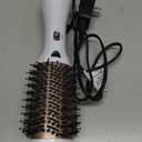 One Step Dryer & Volumizing Hot Air Brush, Blow Dryer, Ceramic Straightener, Curler & Hot Comb 4 in 1 Salon Ionic Hair Styling Tools, White