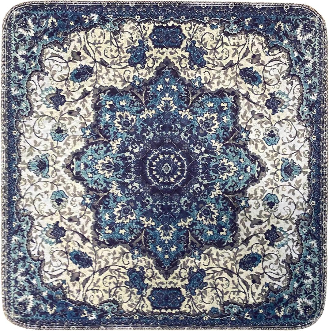 PUPIBOO Washable Pee Pads for Dogs and Cats - Super Absorbent Reusable Puppy Training Pads - 100% Waterproof, Leak-Proof & Non-Slip Whelping Pads for Pet Housebreaking (72 x 72 Inch (Pack of 1), Blue)