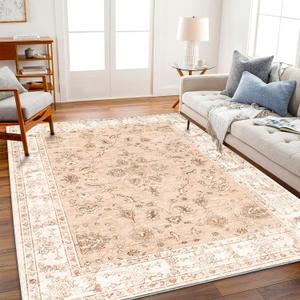 Area Rug 10x14 Washable Tangerine Vintage Traditional Mat Distressed Indoor Foldable Thin Retro Accent Floral Non Slip Carpet for Living Room Dining Room Office (Pink and Yellow) Area Rug 10x14 Washable Tangerine Vintage Traditional Mat Distressed Indoor Foldable Thin Retro Accent Floral Non Slip Carpet for Living Room Dining Room Office (Pink and Yellow)