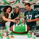 2 x 96 Pcs Football Cupcake Toppers Touchdown Players Flagship Cake Toppers, Football Party Decorations for Sports Theme Baby Shower Birthday Sign Birthday Decor Party Decor Party Supplies