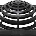 9" Outdoor Square Dome Atrium Grate Drain Cover 0903SDG / 09147G (1, Black)