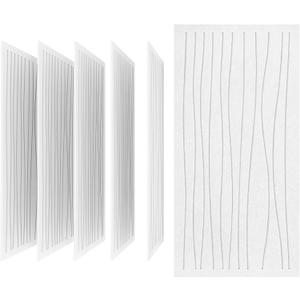 UMIACOUSTICS 6 PCS Acoustic Wall Panels,47.2 x 23.6 Inches Flame Retardant Sound Absorbing Panels,Decorative Sound Proof Panels in Art Curve Shaped White Color