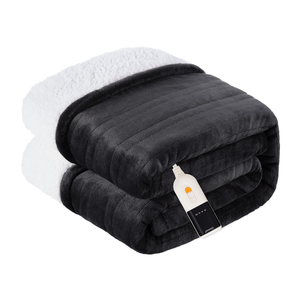 Warmest Heated Blanket Electric Throw Soft Flannel Sherpa, 6 Heat Levels Fast Heating, 2 to 10 Hours Auto-Off Detachable Controller Machine Washable, Beige, 72"x84."