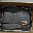 WENNFOUR Car Seat Cover Full Set, Universal Leather Seat Covers with Headrest Pillow, Fits Most Cars SUVs Pickup Trucks, Full Coverage Car Seat Protectors, 5 Seats Car Seat Cushion, Grey