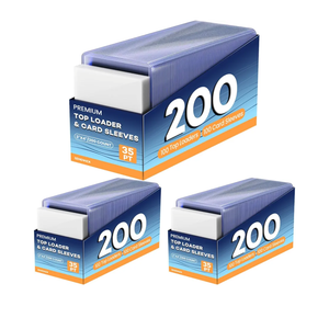 600 Card Sleeves Top Loaders for Cards, 3" x 4" Hard Plastic Toploaders, Baseball Card Protectors, Trading Card Holder for Football Sports Cards (300 Toploaders + 300 Penny Sleeves)
